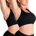 SHAPERMINT Sports Bras for Women - Workout Bras for Women, Plus Size Sports Bra, Workout Tops for Women High Support (Black, XL)