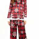 MNLYBABY Christmas Pajamas Set Women Set Long Sleeve Sleepwear Button Down 2 Piece Pjs Christmas Party Loungewear Nightwear (XL)