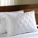 Breathable 1 Bed Pillow for Sleeping, Sleeping Pillow with Microfiber Filling and Soft Cotton Cover, Side Back Stomach Sleeper Pillow for Men Women, White, 18 x 24 Inch