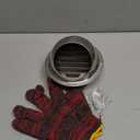 4 Inch 304 Stainless Steel Dryer Vent Cover Outdoor Round Wall Exhaust Vent External Extractor Wall Vent Cap Rainproof Outlet for Home and Garage with A Pair of Gloves