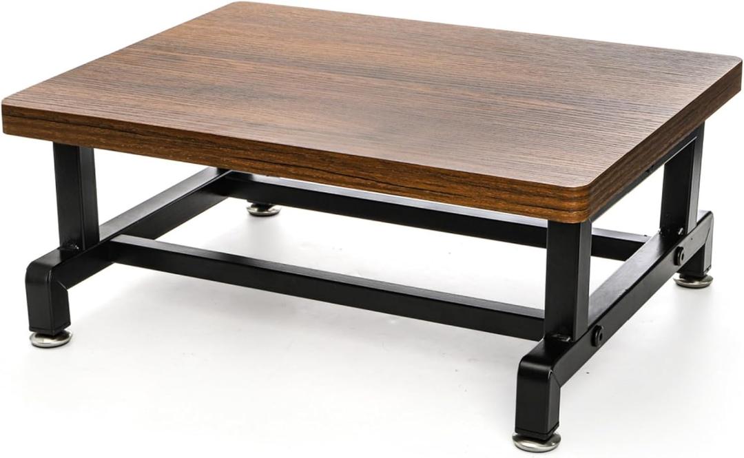 ZAVOOS Wood One Step Stool, Anti-Slip Bed Steps Stool for High Beds Riser for Adults, 500 Lbs Capacity Heavy Duty One Stepping Footstool with Steel Frame for Bedroom Kitchen Bathroom Outdoor