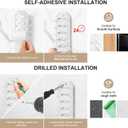 Hat Organizer for Baseball Caps, 1 Pack Hold and Display for 8 Hats, Hanger With Strong Adhesive/Wall Drilled for Wall, Door, Bedroom, Closet - Clear