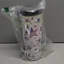 American Flag Star Tumbler with Handle 30oz, Stainless Steel Insulated Flip Straw Tumblers Coffee Travel Mug Cup, USA America Gifts for Women Girl for Birthday Christmas