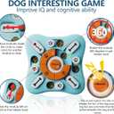 FOXMM Interactive Dog Treat Puzzle Toys for IQ Training & Mental Stimulating,Fun Slow Feeder,Large Medium Small Dogs Enrichment Toys with Squeak Design