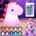 One Fire Unicorn Night Light for Kids, 16 Colors & Remote Control Baby Night Light, Rechargeable Unicorn Lamp, Cute Gifts for Kids Gifts Teen Girl Gifts