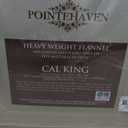 Pointehaven Heavy Weight Flannel Sheet Set, Cal King, Linen - Warm & Cozy - 100% Cotton Flannel Pre-Shrunk -170 GSM -Deep Pockets -Easy Fit Elastic All Around-Comfy Double Brushed