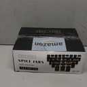 Glass Spice Jars with Label and Black Aluminium Lids (24 x 4oz) Spice Containers with 240 Labels, Shaker Inserts, Steel Funnel, Empty Square Seasoning Organizer (Black Aluminium Lid)