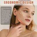 Lymphatic Contour Face Brush with Super Soft Bristles, Reduces Swelling, Ergonomic Facial Contour Massager, Portable Beauty Tool Precisely Adheres to The Skin and Relieves Fatigue