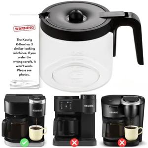Replacement 12-Cup Coffee Pot Carafe for Keurig K-Duo (K-Duo)[NOT COMPATIBLE With Keurig K-Duo "Essentials"]