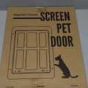 NAMSAN Dog Screen Door, Flap Opening 11.2 x 14.4 inches, Dog Door for Screen Door, Large Pet Door for Sliding Door Magnetic Self-Closing, Screen Door with Doggie Door Built in, Lockable, Black