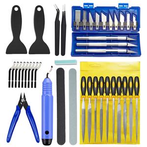 Anyman 42pcs 3D Printer Tool Kit, 3D Printing Accessories with Deburring Tool Diamond Files Pliers Carving Set and Scraper for 3D Print Removal, Smoothing, Finishing, and Model Building