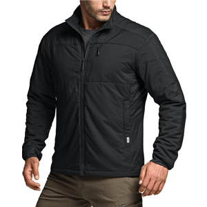 CQR Men's Lightweight Warm Insulated Jacket, Windproof Water Resistant Winter Active Coat for Hiking Work Outdoor Tactical XL