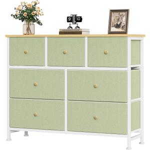OLIXIS 7 Drawer Fabric Dresser, Storage Tower for Bedroom and Closet