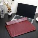 PU Leather Flap Style Case Bags Laptop Sleeve for 2023-2026 MacBook Air 15 inch M5 M4 M3 M2 A3448 A3241 A3114 A2941 Notebook Bag for Mac Pro 16 M1 A2485 2019-2026 A3428,Pro 15 2012-2019, Red
