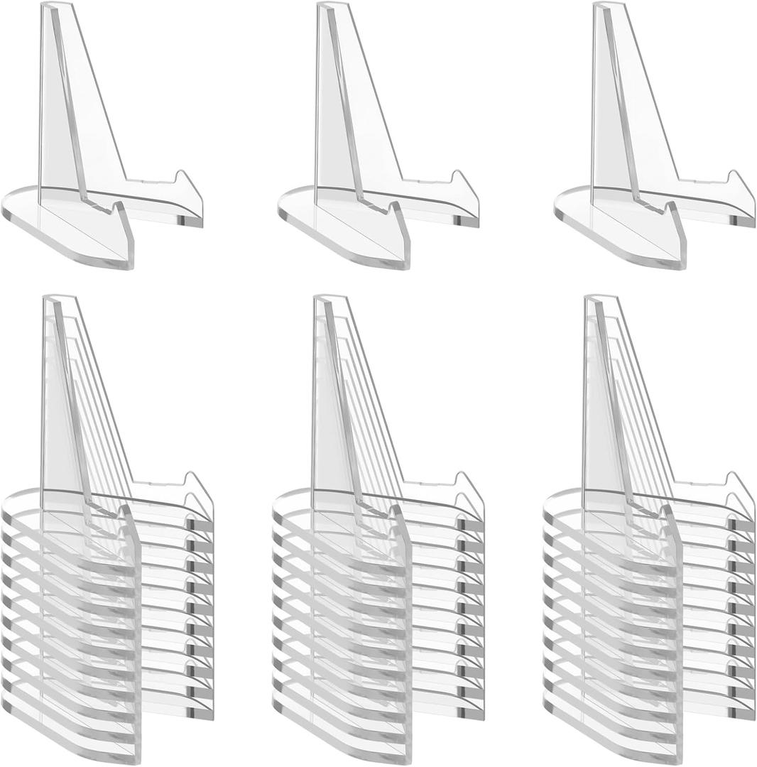 Card Display Stand, 30 Pack Clear Card Stands, Arcylic Card Display, Mini Card Stands for Sports Cards, Sports Card Holder, Graded Card Display (2.7 Inch)