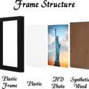 OMAIGAR 24x24 Picture Frame for 24by24 Square Poster Photo Canvas Certificate Black High Transparent Photo Frame Wall Desktop Horizontal Vertical 24 x 24