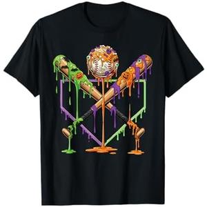 Baseball Drip For Boys Ice Cream Drip Halloween Youth Boys T-Shirt, Size M