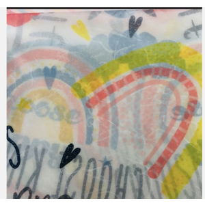 Peva Shower Curtain Happy Rainbows