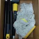 KeFanta Commercial Mop Heavy Duty Industrial Mop with Long Handle,60" Looped-End String Wet Cotton Mops for Floor Cleaning,Home,Kitchen,Office,Garage and Concrete/Tile Floor