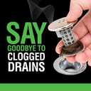 SinkShroom Revolutionary Bathroom Sink Drain Protector Hair Catcher, Strainer, Snare, Nickel Edition