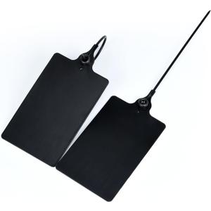 100 Black Plastic Tags Shipping Tags Water Proof Tags for Labeling Shipping Labels Security Seals Writable Marker Ties Hanging Tags Storage Tag with One Marker Pen