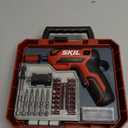 SKIL Rechargeable 4V Cordless Pistol Grip Screwdriver with 42pcs Bit Set, USB Charger and Carrying Case - SD5618-03