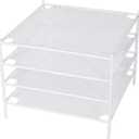 Sweater Drying Rack, 4-Layer Stackable Flat Clothes Drying Rack, Laundry Drying Rack, Mesh Air Dryer, Portable Dry Rack for Indoor & Outdoor
