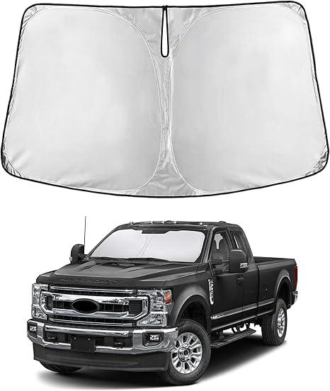 EcoNour Car Windshield Sunshade | Blocks 99% Heat & Keeps Interior Cool | Universal Fits Cars, SUVs, Trucks | Automotive Sun Screen, Visor & Car Accessories for Summer | Medium (64x32 Inches)