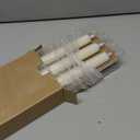 GenSwin Flameless Ivory Taper Candles Flickering with 10-Key Remote, Battery Operated Led Warm 3D Wick Light Window Candles Real Wax Pack of 6, Christmas Home Wedding Decor(0.78 X 9.64 Inch)