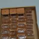 28Pcs Chair Leg Floor Protectors Rectangle for Hardwood Floors Silicone Caps Covers Felt Furniture Pads Clear Chair Sliders, Protect The Floor from Scratches(Fit:L 1.12"-1.5",W 0.75"-1") (Medium)