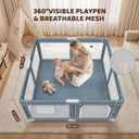 OMZER Foldable Baby Playpen, 50x50 Inch Compact Collapsible Play Yard