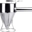 MyLifeUNIT Stainless Steel Pancake Batter Dispenser, Funnel Dispenser with Stand for Takoyaki and Baking (Large)