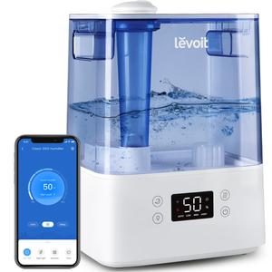 Levoit Humidifiers for Bedroom Large Room, 6L, 60H Runtime, 26dB, Smart App
Top Fill Cool Mist Humidifier for Baby & Plants, Easy to Clean, Essential Oil, Rapid Humidification & Auto Mode, Sleep Mode