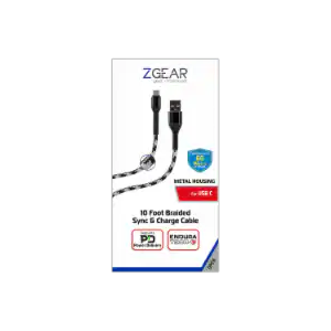 ZGear 10 Foot Braided Sync & Charge Cable -