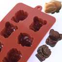 3 x Silicone Molds Non-stick Chocolate Candy Mold,Soap Molds,Silicone Baking mold Making Kit, Set of 3 Forest Theme with Different Shapes Animals,Lovely & Fun for Kids