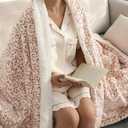 Electric Heated Blanket Full Size 72x84 - Leopard Print Flannel Soft Heating Blanket with 10 Heat Levels & Auto Shut Off, Machine Washable Warm Throw for Bed Couch, Brown White