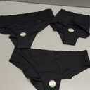 LEAKPROOF2.0 Seamless Bikini Period Underwear for Women | Period Panties Holds 6 Tampons | Mild Incontinence Leak Proof Underwear (L/XL, 3-Black)