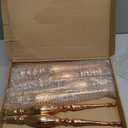 6 Pack Large Mercury Glass Ornaments, 14.9 Inch Christmas Hanging Decoration Vintage Finial Ornament for Xmas Tree Home Holiday Decor (Gold)