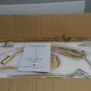 9-Light Gold Light Fixture Vintage Candle Chandelier Lighting Brass Dining Room Chandelier Over Table for Living Room Foyer Kitchen Island Bedroom, 28.54in, E12