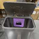 simplehuman 55 Liter / 14.5 Gallon Rectangular Hands-Free Kitchen Step Trash Can with Soft-Close Lid, Brushed Stainless Steel