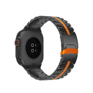 Titanium Band Compatible with Compatible with Apple Watch Ultra 2/1 49mm 46mm 45mm 44mm 42mm iWatch Ultra Series 10/9/8/7/SE/6/5/4/3, Solid Men Replacement Robust Metal Link Wristband
