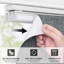 4-Panel Replacement Fabric for Sliding Panel Track Blinds 23" W x 96" L Fabric Only Pre-Attached Hook & Loop Fasteners Trimmable, No Bottom Rail Included, Room Darkening - Grey