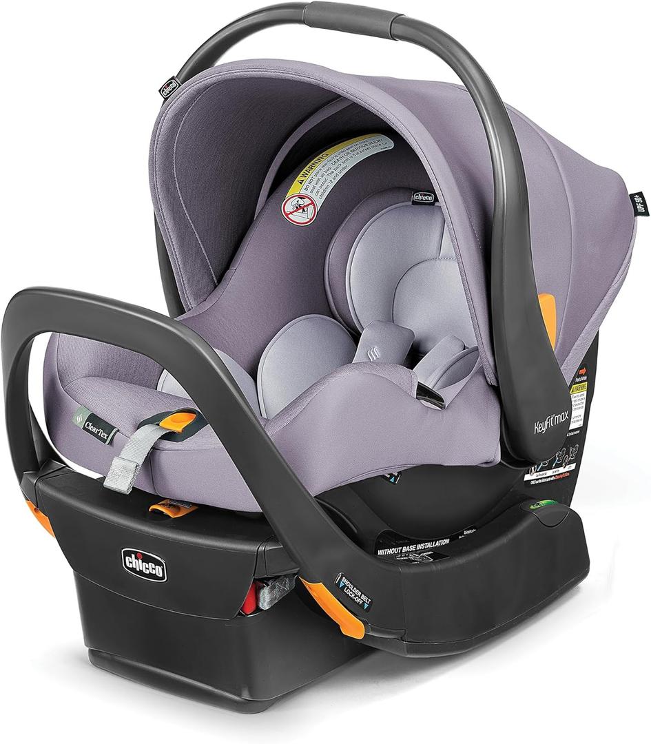 Chicco KeyFit Max ClearTex Infant Car Seat and Base, Rear-Facing Seat for Infants (Lupine) Chicco KeyFit Max ClearTex Infant Car Seat and Base, Rear-Facing Seat for Infants (Lupine)