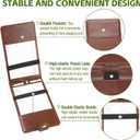 Archerest Magnetic Golf Scorecard Holder, 7.48" x 4.33" Premium Leather Yardage Book Cover Golf with A Pencil and Five Double Sided Printed Scorecards, Golf Accessories and Scorecard Book (Brown)
