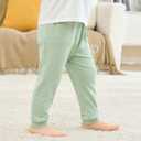 Baby Jogger Pants with Elastic Cuffs Stay-On Lightweight Toddler Joggers, Soft & Stretchy Baby Pants, 3-Pack (S)