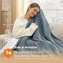 Bedsure GentleSoft Electric Blanket Twin - Soft Ribbed Flannel Heated Blanket, Heating with 6 Time Settings (Up to 10H), 6 Heat Settings & 8Hr Timer Auto Off, Gifts for Grandma (62x84 inches, Grey)