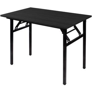 39.4 inches Computer Desk for Small Space Folding Table Small Writing Desk Compact Desk Foldable Desk No Install Needed, Black