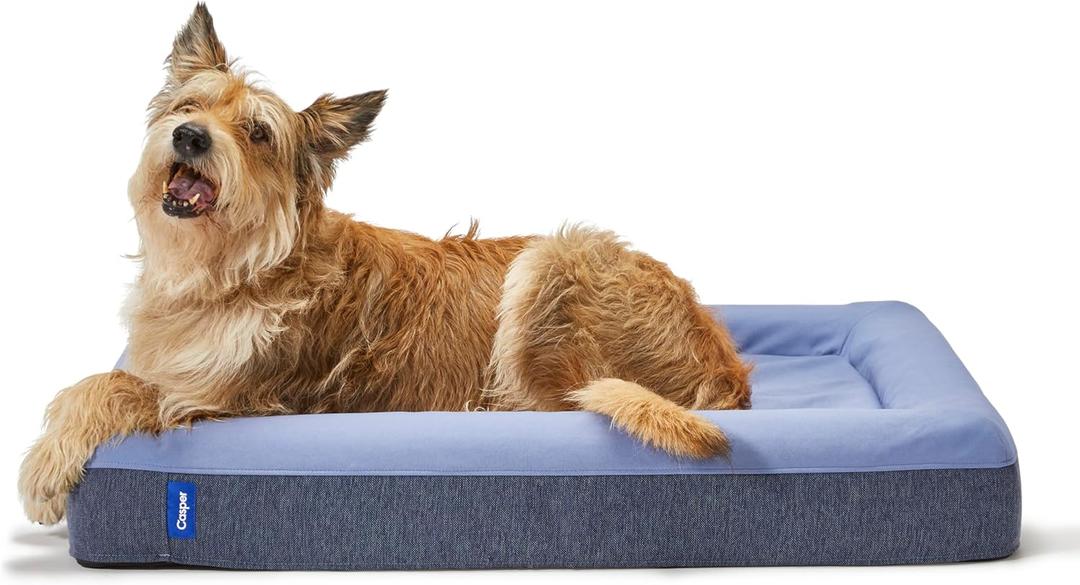Casper Dog Bed, Plush Memory Foam, Medium, Blue