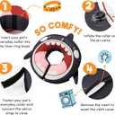 BENCMATE Inflatable Dog Cone Collar Alternative, Soft Dog Cone for Small Medium Large Dogs and Cats, Neck Recovery ECollar Donut Collar After Surgery (Medium+, Orca) 