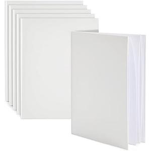 Paper Junkie 15 Pack 8.5x11 inch White Blank Hardcover Books for Kids to Write Stories, Unlined Scrapbook and Journal - 18 Sheets Each